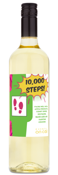 10,000 Steps | Events On-Call | Party Favor Pinot Grigio - Front Label