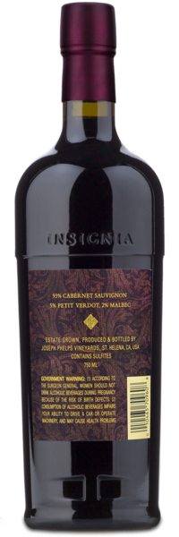 2019 Joseph Phelps Insignia - Winery Back Label