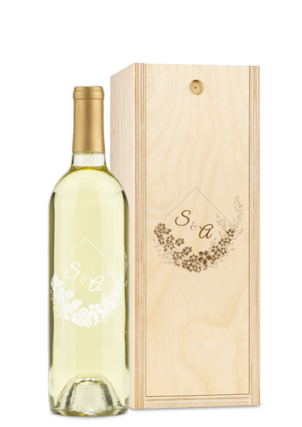 Custom Engraved Wine & Wood Box - Moscato