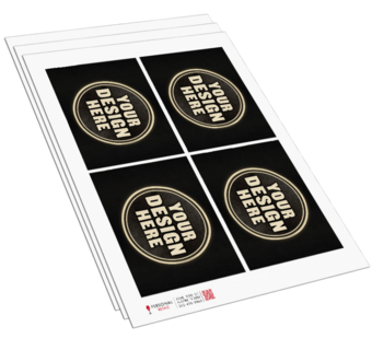 Teardrop Wine Labels Sheet of 4 - Your Design Here