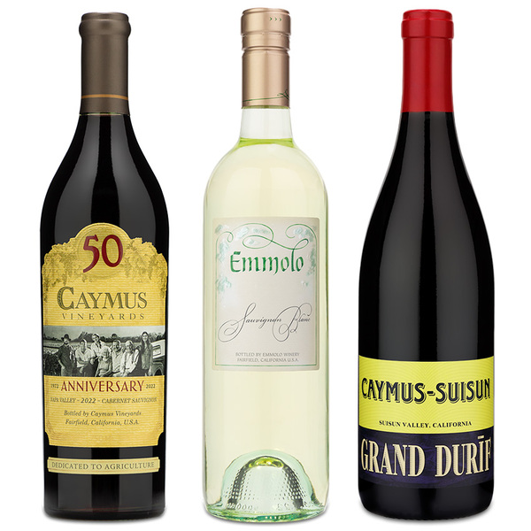 Caymus Cab Emmolo Sauvignon Blanc Caymus-Suisun Grand Durif