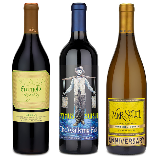 Emmolo Merlot The Walking Fool Mer Soleil Chardonnay