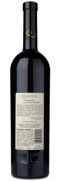 Quintessa Napa Valley Red Blend - Winery Back Label
