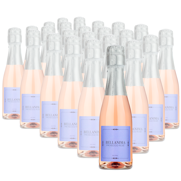  Bellanima Prosecco Rose Mini Bottles (Case of 24)