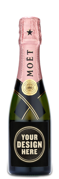 Moet Imperial Rose Champagne 187ml - Labeled Example