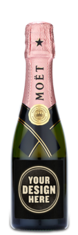Moet Imperial Rose Champagne 187ml - Labeled Example