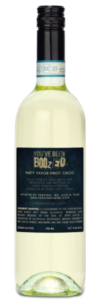 You've Been BOOzed! - Winery Back Label