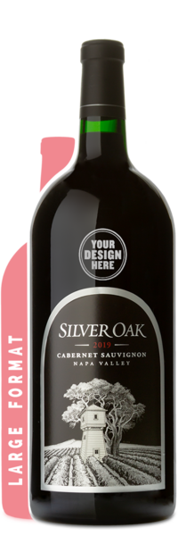 Silver Oak Napa Valley 3 Liter - Silver Engraving Example