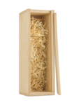 Single Bottle Pine Box for Wine - Open