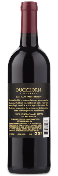 Duckhorn Vineyards Napa Valley Merlot - Winery Back Label